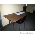 Wood Surface Folding Table w/ Metal Frame 6'